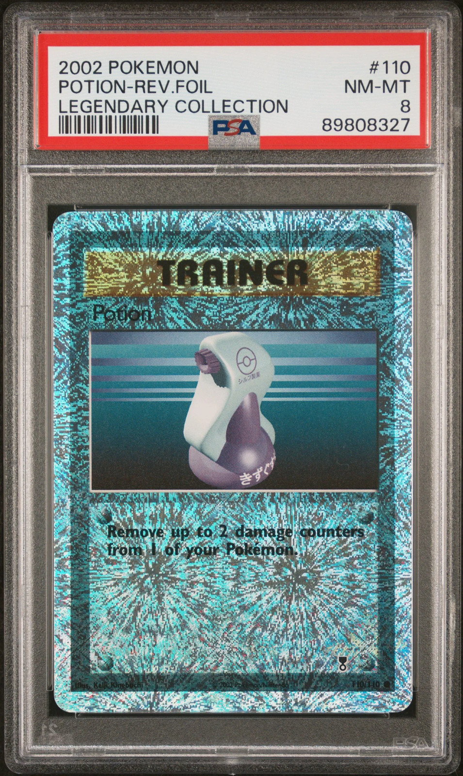 2002 Pokemon Legendary Collection Reverse Holo Potion #110 PSA 8