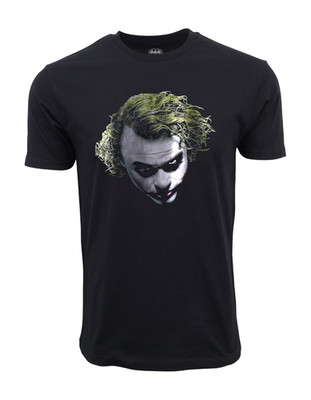 BATMAN 2008 DARK NIGHT JOKER  BLACK T-SHIRT