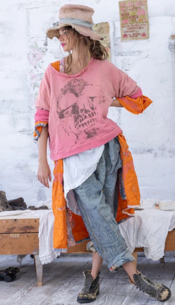 Magnolia Pearl 🩷SOLD OUT🩷EF Richi Sweatshirt Top 1825 Sunfaded Azalea NWT image 3