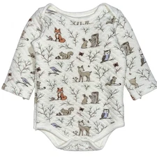 HB Hudson Baby Enchanted Forest Woodland Creatures Quilted Baby One Piece 3-6M