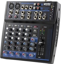 Gemini 8-Channel Bluetooth Audio Mixer with USB  FX 8 Channel, Black
