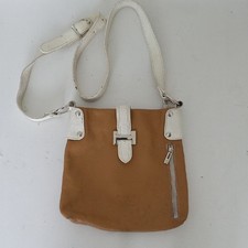 BORSE IN PELLE  BROWN Pebbled Leather Crossbody Bag Made IN ITALY