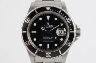Rolex Submariner 16800 40mm Stainless Steel Black Dial Vintage 1986 Watch