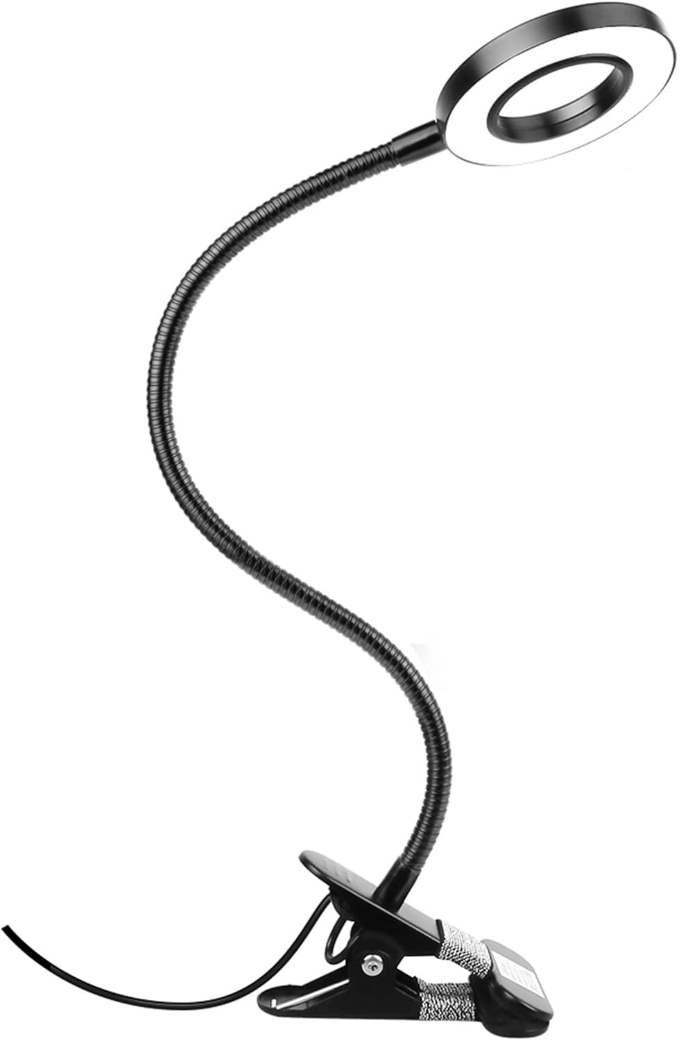 Desk Lamp Clip Light 10 Dimmable Brightness 3 Modes Flexible Gooseneck USB