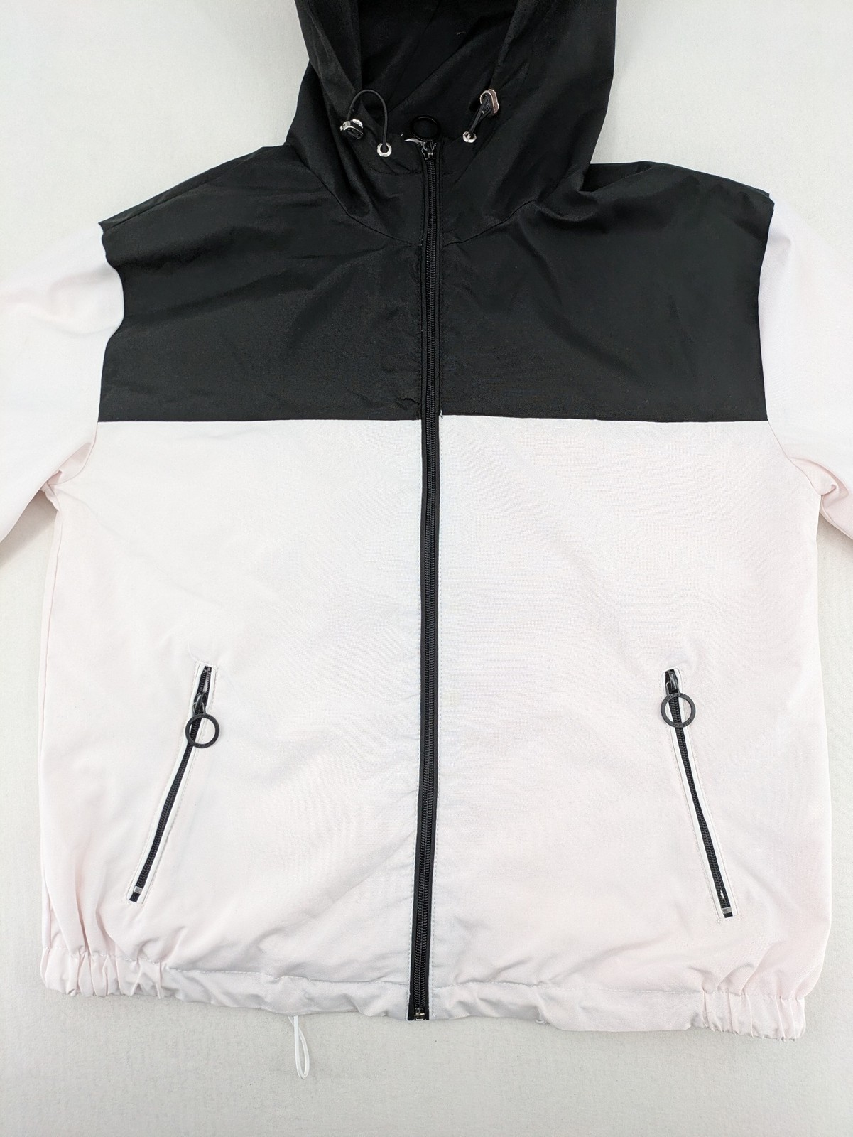 FB Sister Damen Jacke Windbreaker Gr S Schwarz Weiß Kapuze Übergangsjacke image 5
