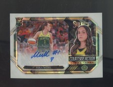 2024 Panini WNBA Select Courtside Action White Ice Prizm Nika Muhl RC AUTO /25