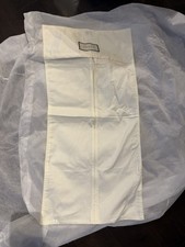 Authentic Gucci White Long Zip Closure Travel Luxury Garment Bag 32.75  X 15.25