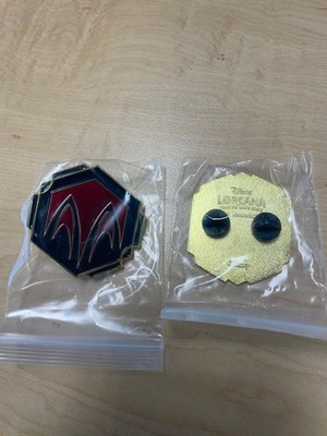 Lorcana TCG Whispers in the Well League Promo Disney Pin: Ruby Ink Symbol