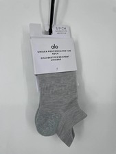 Alo Yoga Unisex Performance Tab Socks S Athletic Heather Grey Yoga Ankle