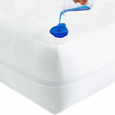 Zippered Mattress Encasement Waterproof Protector Hypoallergenic Mattress Cover