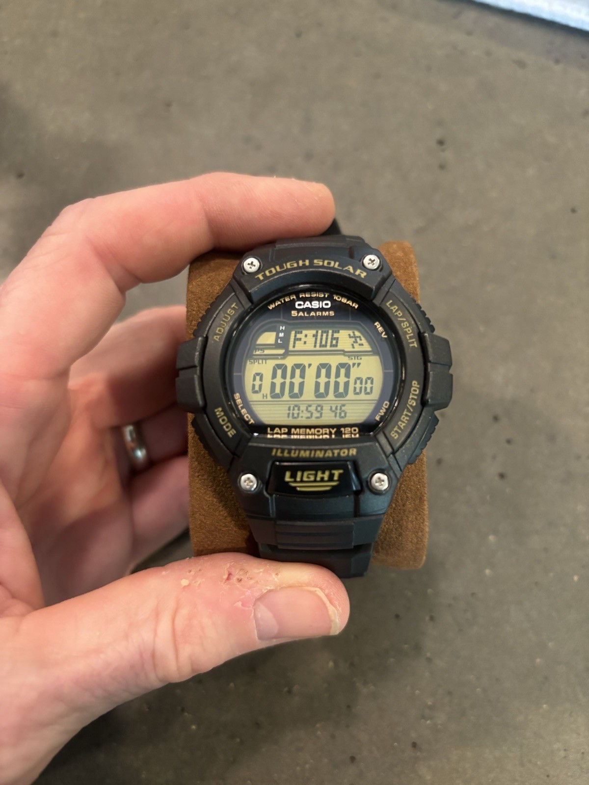 Casio W-S220 Tough Solar Digital Sport Watch 100m Black Resin Strap