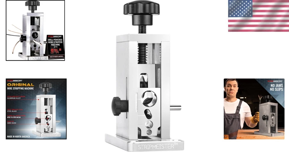 Устройство для зачистки проводов алюминиевое с дрелью автоматический резак проводов до 3/4 дюйма - Изображение 2 из 4