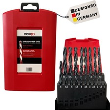 Spiralbohrer-Satz 1–10 mm | 19-tlg. | HSS | rollgewalzt | schwarz