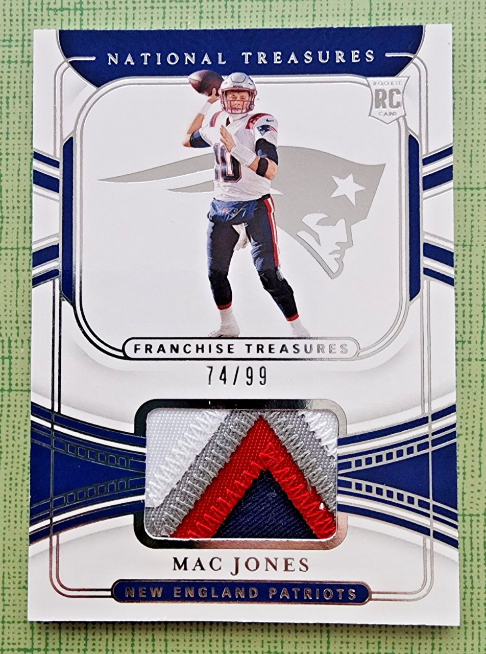 Mac Jones Panini National Treasures Franchise Treasures Memorabilia #MJ Base