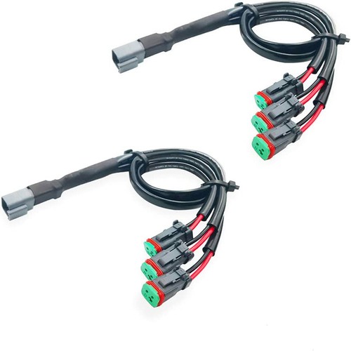 Y Shape Dt Wire Harness Splitter Adopt Corrugated Tube Stable Durable 50cm - Picture 2 of 7