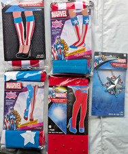 Marvel Captain America Thigh Highs / Leg Warmers / Tights / Knee Socks - ADULT
