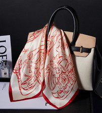 100 Silk Mulberry Bandana Shawl totem Print Scarf 53X53cm Neckerchief wrap new