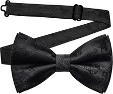 Bow Ties for Men Pre-tied Adjustable Paisley Bowties for Wedding Business Party