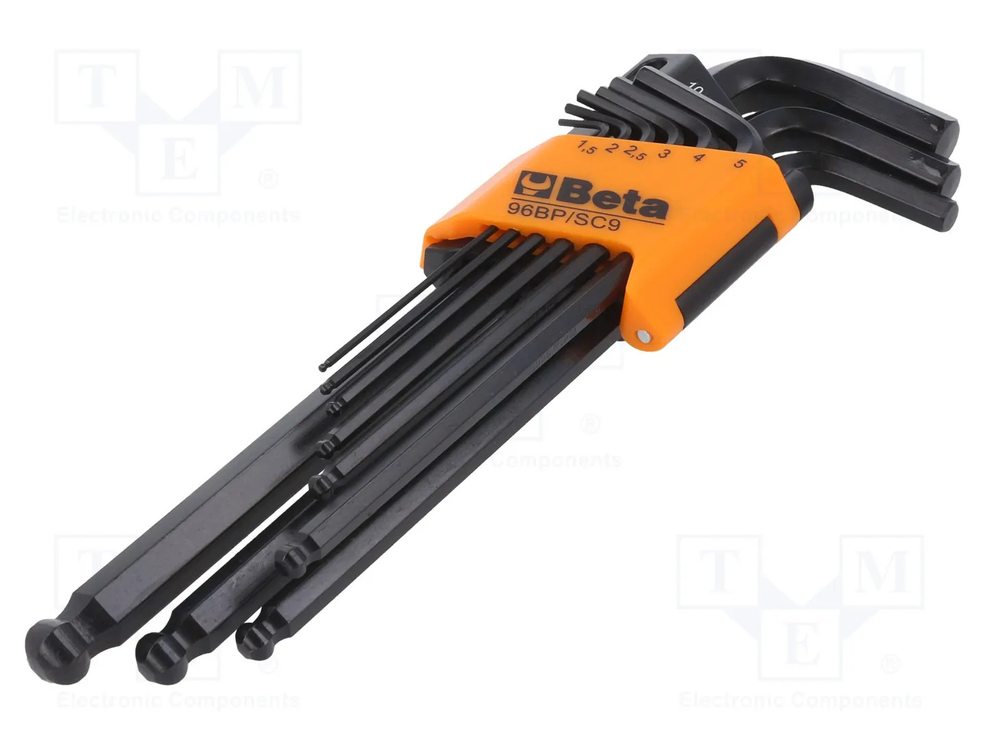 Wrench: hex key-set; spherical; long; 9pcs.