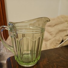 1930 s Small 5in tall Uranium Glass Pitcher 