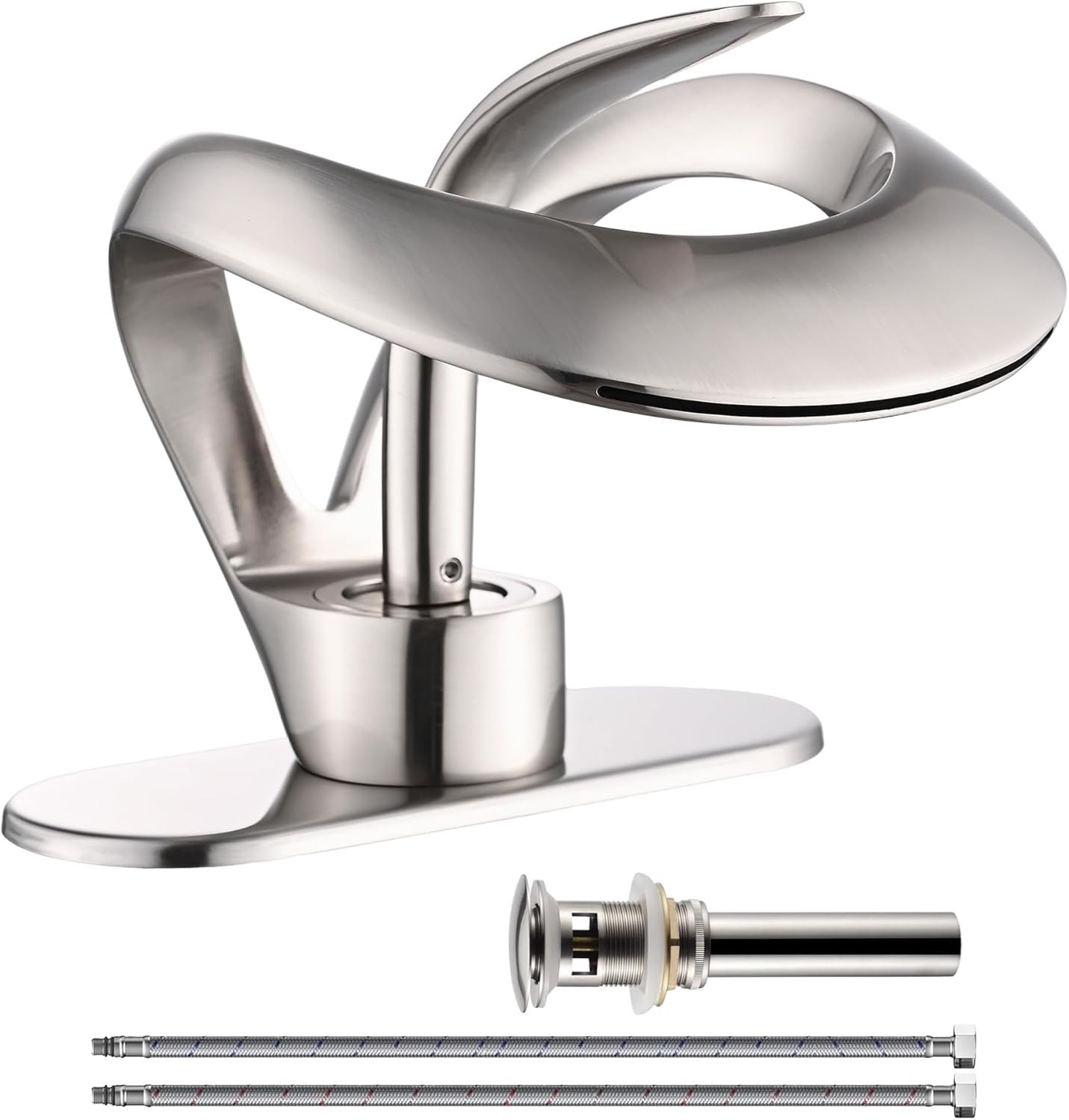 AUU Elegant Bathroom Waterfall Vanity Sink Faucet Single Han