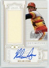 Nolan Ryan 2020 Topps Definitive Jersey Relic Autograph Card #DARC-NR 9/25