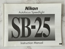 Nikon Autofocus Speedlight SB-25 Instruction Manual Only Booklet