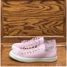 Converse Chuck Taylor All Star Ox Scallop Suede Pink Foam Gold Size Women 7