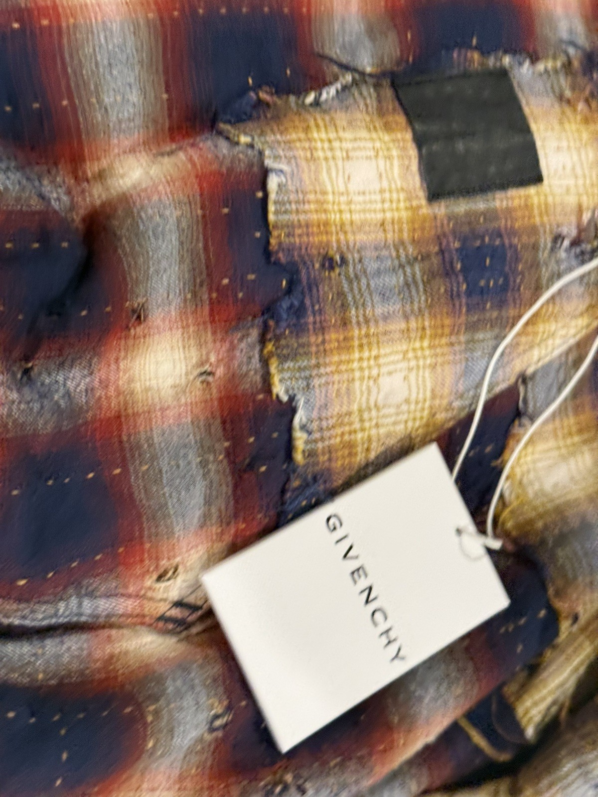 $2,950 Givenchy Plaid Patchwork Jacket Size M ( O… - image 6