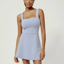 Reformation Farrah Ecomove Active Dress in Sky Blue