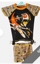 Size 3 REBEL PILOT Orange  Black Shortie Pajama's NWT Disney Store