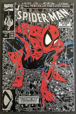 Spider-Man #1 Silver Edition 1990 Todd McFarlane Blue Lizard Error Variant NM/M