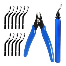 13PCS Deburring Tool Kit with 11pcs Steel Blades  Wire Cutter   Burr Removal...