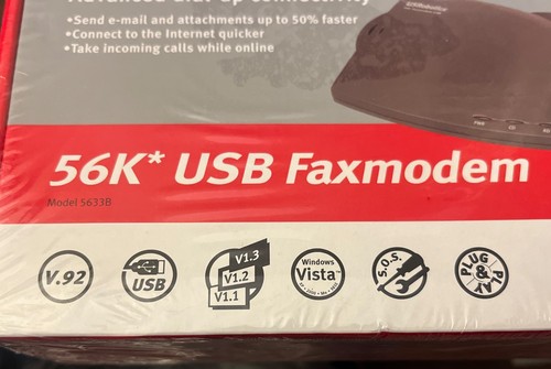 USRobotics USR5633B 56 Kbps Faxmodem New Sealed Box! - Picture 3 of 5
