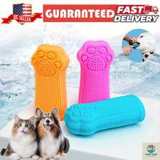 Pet Dog Cat 360  Finger brush Toothbrush Full Surround Silicone Bristles Oral