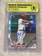 2019 Bowman Chrome Refractor Prospect  Auto Trejyn Fletcher IP BAS Autograph STL