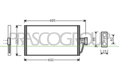PRASCO Kondensator Klimaanlage Aluminium für BMW 5er Touring 530d 525d