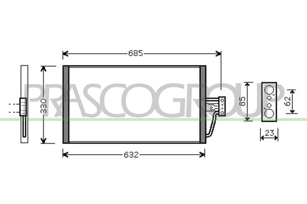 Prasco Kondensator Klimaanlage Aluminium FüR Bmw 5Er Touring 530D 525D-image