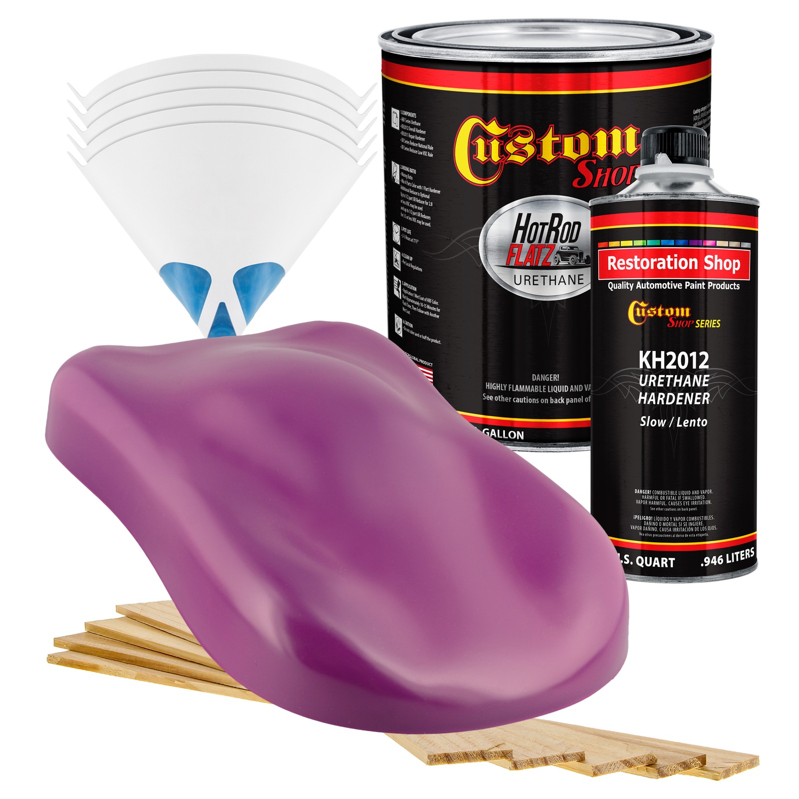 HOT ROD FLATZ Magenta Gallon Kit URETHANE Flat Auto Car Paint Kit
