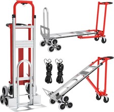 Stair Climbing Hand Truck Heavy Duty 1000LBS 4-in-1 Aluminum Convertible Dolly