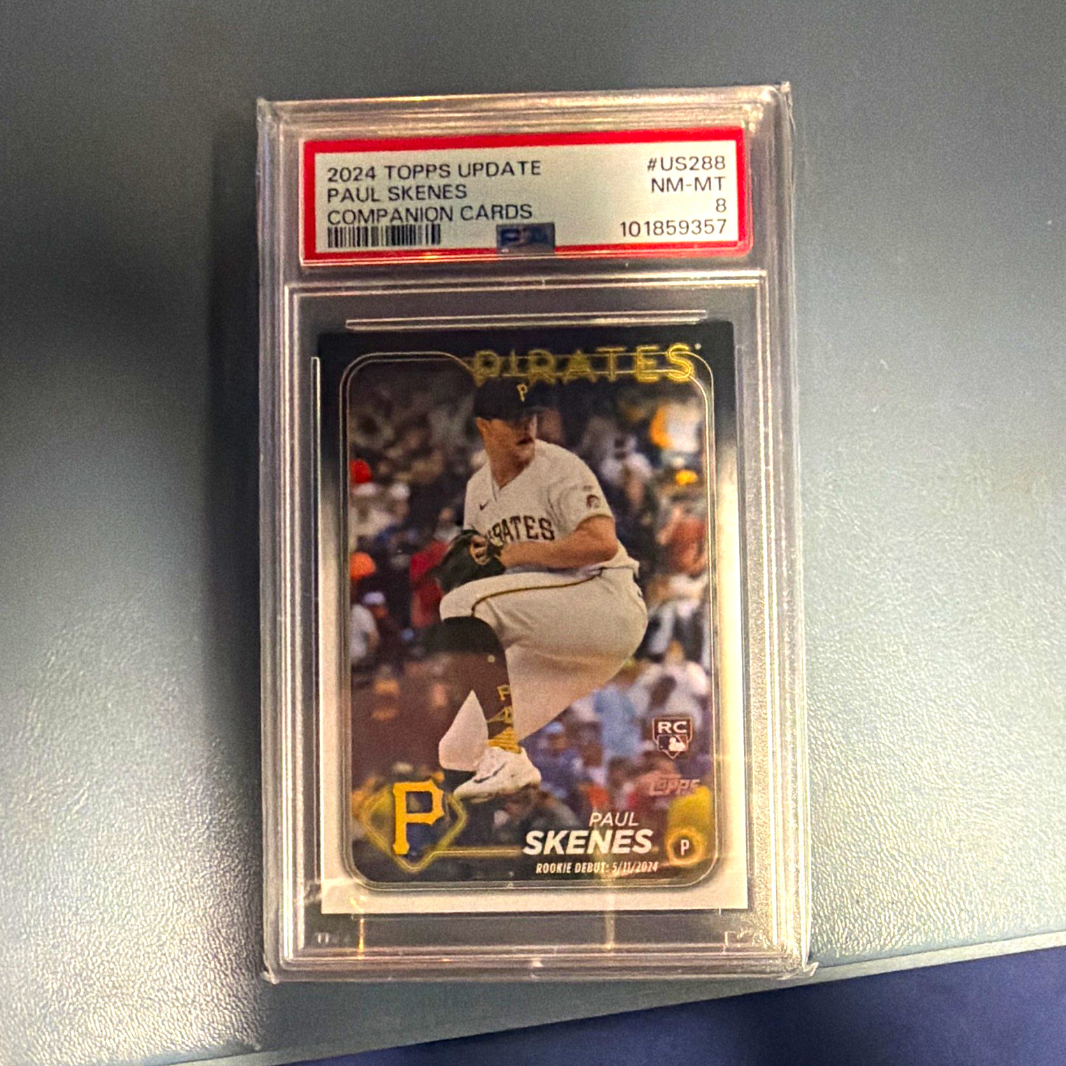 Topps 2024 Update Super Box Companion Cards Paul Skenes US288 RC PSA 8