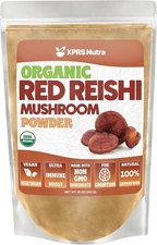 ORGANIC RED REISHI MUSHROOM POWDER Cardiovascular Cognitive Function Energy