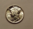 1942 MERCURY DIMES,  GEM BU, ETC
