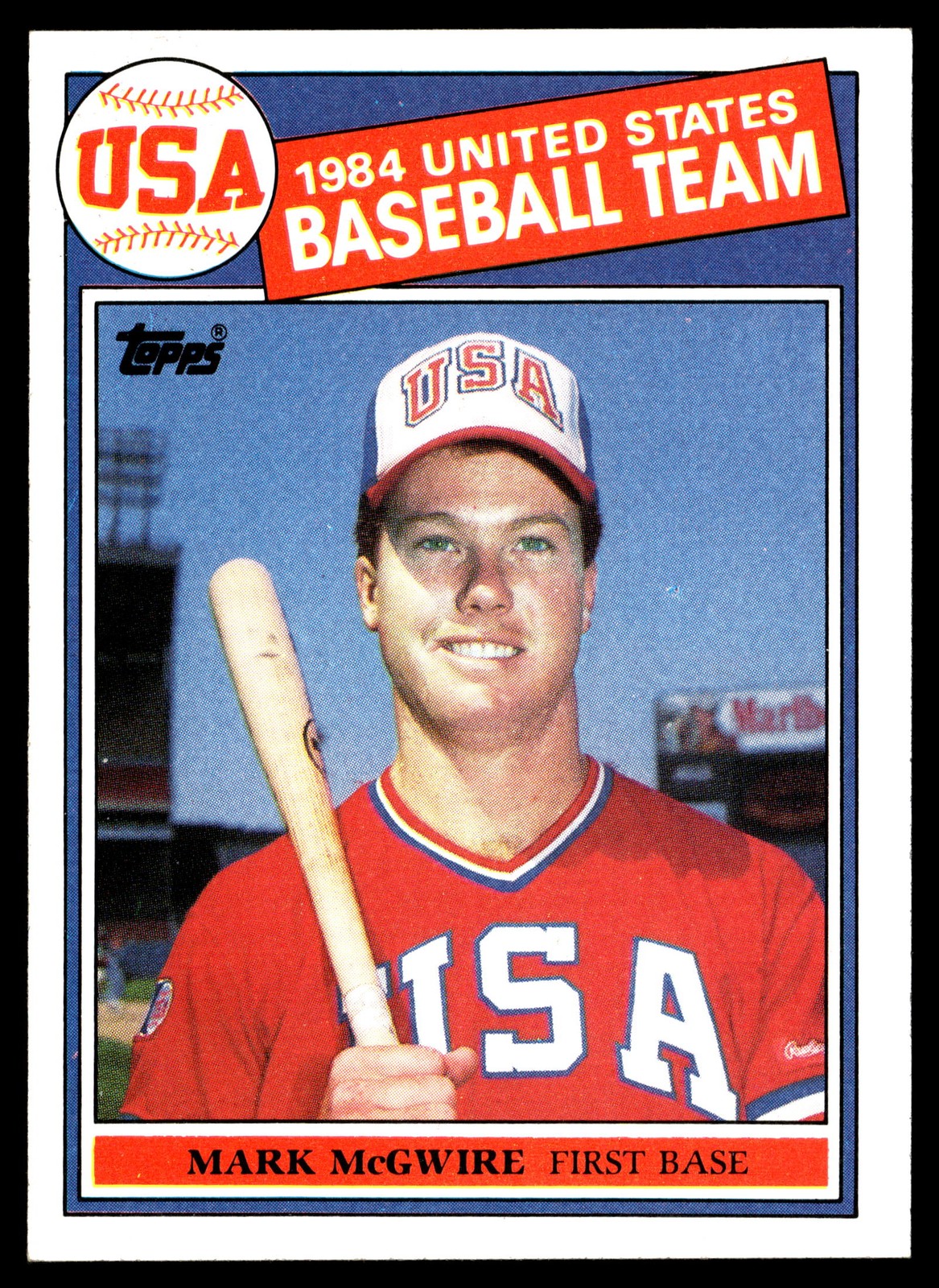 1985 Topps Mark McGwire RC Rookie #401 United States Baseball Team