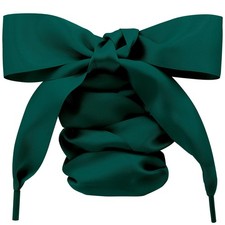 Satin Ribbon Shoelaces for Women Silk Flat Shoe Laces 3.8cm Wide 2 Pair