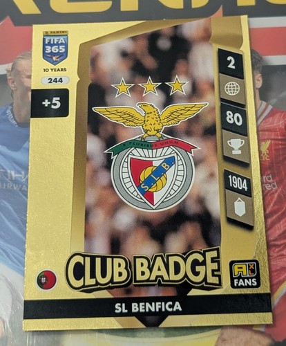 CLUB BADGE SL BENFICA #244 Panini Adrenalyn XL FIFA 365 2025 - Imagen 1 de 1
