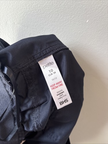 Women’s Size 10 Petite Dark Blue Summer Cropped Trousers BHS - Picture 3 of 4