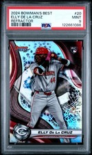 2024 BOWMAN'S BEST REFRACTOR #20 ELLY DE LA CRUZ ROOKIE RC PSA 9
