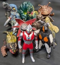 Ultraman Mini Sofubi Set 11 Figures Collectible Authentic Japan Monsters Aliens