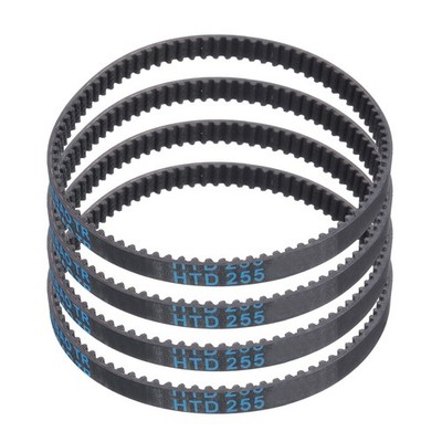 4 Stück HTD-3M Gummi-Zahnriemen 85 Zähne 255mm Teilung x 6mm Breite
